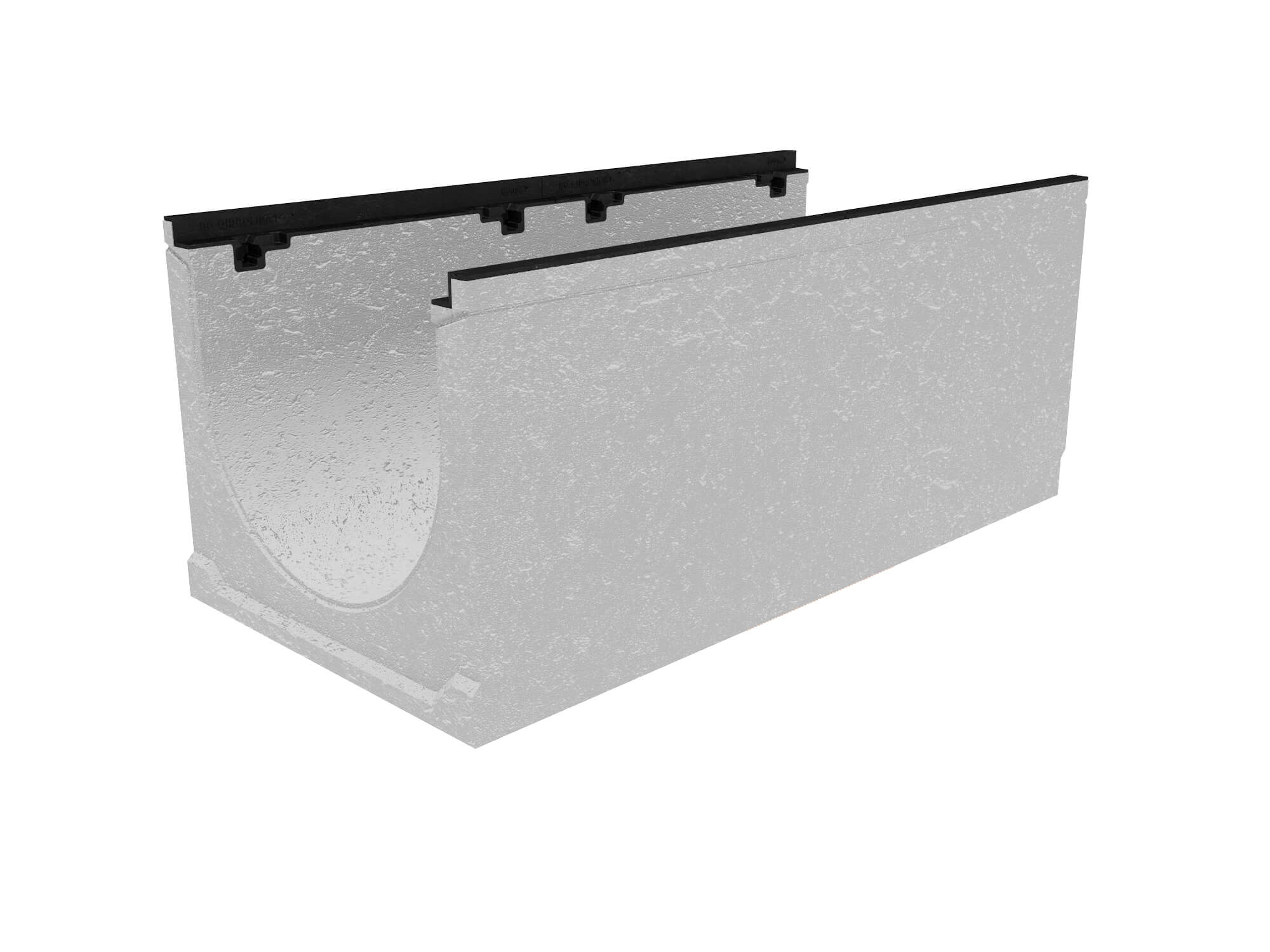 Лоток водоотводный бетонный коробчатый (СО-400мм), с чугунной насадкой КU 100.49,9 (40).32(35) - BGZ-S, № -15-0