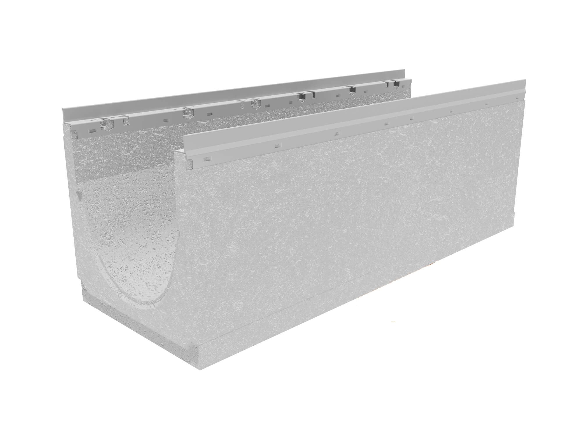 Лоток водоотводный бетонный коробчатый (СО-300мм), с оцинкованной насадкой КU 100.36,3(30).37(30,5) - BGU-Z, № 15-0